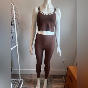 LULULEMON Top and bottoms size 6, super soft ribbed Nulu fabric